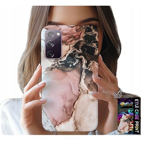 Custodia per Samsung Galaxy S20 FE - eleganti motivi effetto marmo alla moda + vetro (1/5)