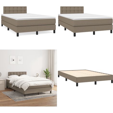 Boxspringbett mit Matratze Taupe 120x190 cm Stoff - Boxspringbett - Doppelbett - Betten - Schlafräume - Liegekomfort - Home & Living (1/5)