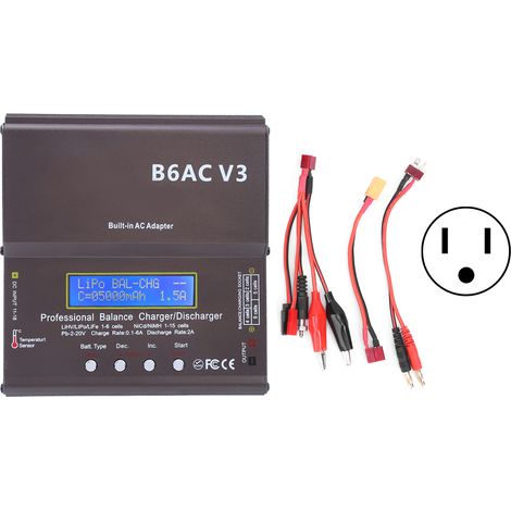 Chargeur intelligent 80W modèle B6ACV3 pour batteries Ni-Mh/Ni-Cd, prise US AC100-240V (1/5)