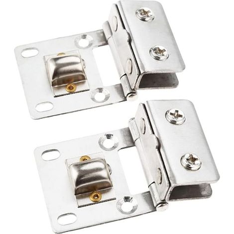 2 pièces en acier inoxydable montage mural placard armoire porte en verre pivot charnières pince pour 5-8mm d'épaisseur verre douche meubles charnière Clip (1/5)