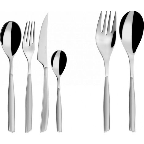 GLAMOUR, Posate Set 50 Pz, Scatola Gallery, Casa Bugatti - Colore: Grigio Cenere (1/2)