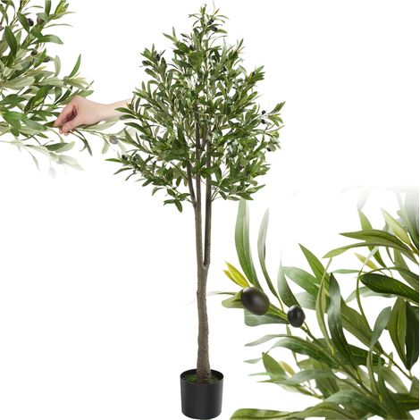 Olivier artificiel à l'aspect naturel très volumineux hauteur 150cm
