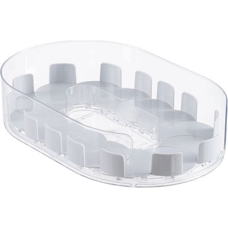 Kühlschrank-Aufbewahrungsbox – 360° drehbarer Getränkehalter, multifunktionaler Aufbewahrungsbehälter für Weinflaschen, Soßen und Gewürze – 33 x 21,5 x 7,3 cm (1/5)