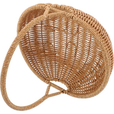 Panier de rangement en rotin synthétique compatible avec panier tressé à la main au design créatif (1/5)