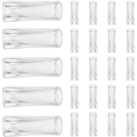 20 pompons transparents pour cordons de stores et rideaux (1/5)