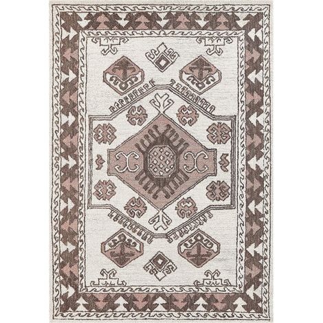 Tapis Moderne en Laine à Motif Multicolore 160 x 230 cm Incroyablement Doux Tomarza