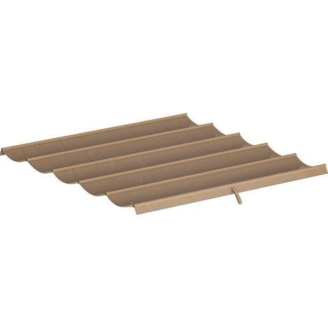 Outsunny Tetto di Ricambio per Gazebo da 3x3 m in Poliestere Marrone Chiaro