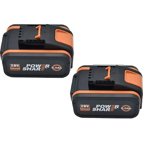 Batterie, capacité de 8000mAh, compatible avec divers outils, Worx 8AhX2 (1/2)