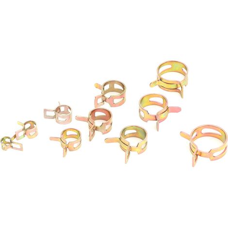 Kit de 100 colliers de serrage galvanisés pour tuyaux d'arrosage, tailles 6/8/10/12/14/15/16/18/20/22 mm (1/5)