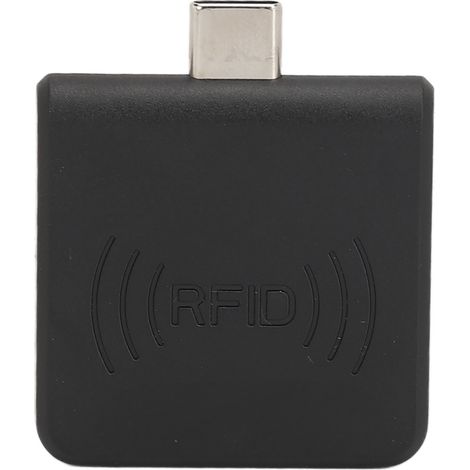 13,56 MHz Typ-C-RFID-Kartenleser für kontaktlose Nutzung an Mobiltelefonen und Windows-PCs, schwarz (1/5)