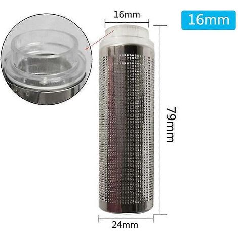 Filtres pour pompe à eau d'aquarium, mini-couvercle en acier inoxydable, préfiltre d'entrée 16 mm (1/5)
