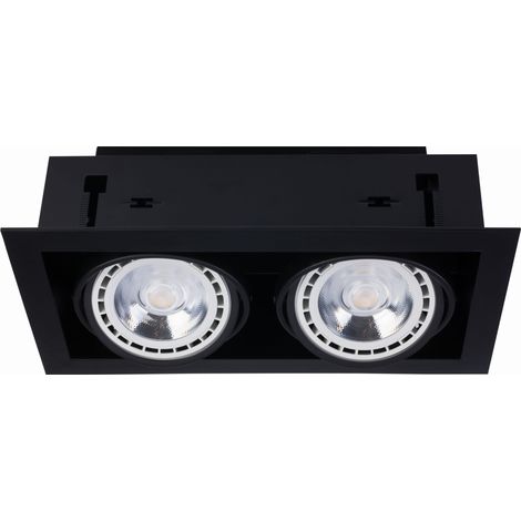 Faretto incasso orientabile Nowodvorski Downlight nero 2xES111 (1/2)