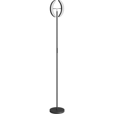 Lampada da terra LED RGB nera dimmerabile con teste orientabili (1/4)
