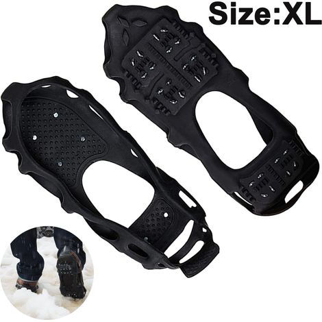 Crampons - 24 Pointes Acier Silicone - Pour Chaussures et Bottes - Antidérapants Neige Glace - 1 Paire (1/5)