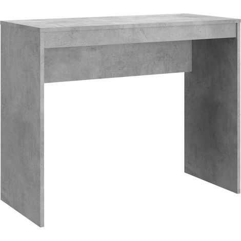 Maison Exclusive - Escritorio de madera contrachapada gris hormig (1/5)