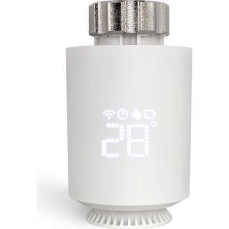 Tête Thermostatique Radiateur , Vanne Thermostatique Connectée Programmable, Thermostat Radiateur Compatible, Smart Life APP Contrôle