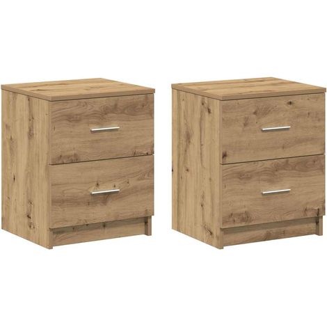 Maison Exclusive - Nachttische 2 Stk. mit 2 Schubladen Artisan-Ei