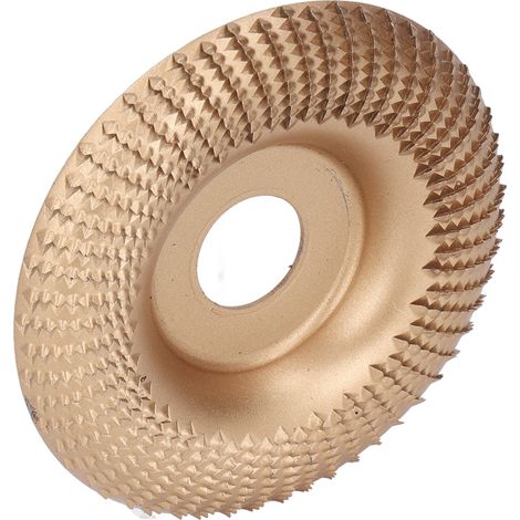 Disque de sculpture sur bois meule de façonnage en acier inoxydable pour meuleuse d'angle 22 mm doré (1/5)
