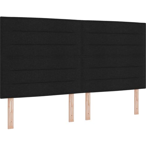 vidaXL Tête de lit Noir 180 cm tissu