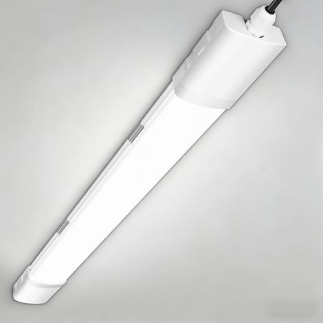 Luminaire LED Néon De 60CM, Tube LED 18W Blanc Neutre 4000K, 1980 Lumens, Plafonnier étanche IP65, Bande Lumineuse Pour Garage, Adapté Aux Pièces Humides, Ateliers, Caves, Balcons, Cuisines, Bureaux (1/5)