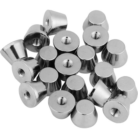 20 Rivets Décoratifs en Argent 10x7mm pour Accessoires de Mode et Maroquinerie (1/5)