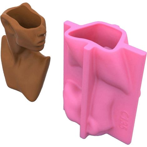 Moule en résine pour bougeoir, moule en silicone pour pot de fleurs en ciment et plâtre, moule pour chandelier (1/4)