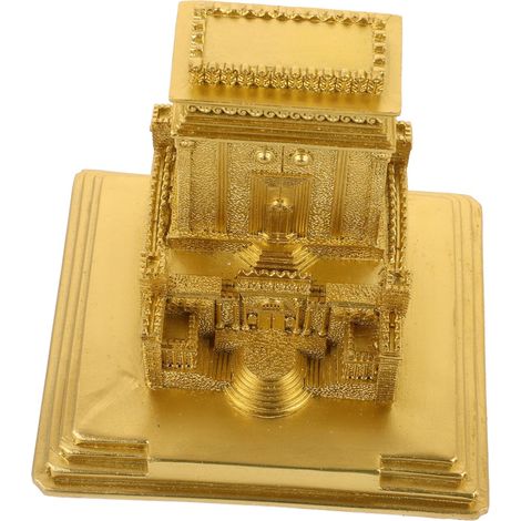 Statue Miniature du Temple de Jérusalem en Résine Dorée, Décoration Religieuse Compacte, Ornement Intérieur pour Maison, Bureau, Café – Modèle Sacré du Saint-sépulcre, Souvenir (1/5)