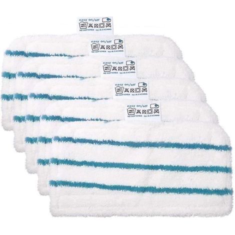 Lot de 5 tampons de Nettoyage de Rechange lavables Lingettes en Microfibre pour Balai Vapeur Black & Decker FSM1610/1630 (1/4)