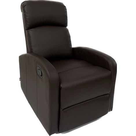 Fauteuil Relax avec système d’Inclinaison Manuel, revêtement Simili Cuir PU Anti-craquellement, modèle AH-AR30600CH (1/5)