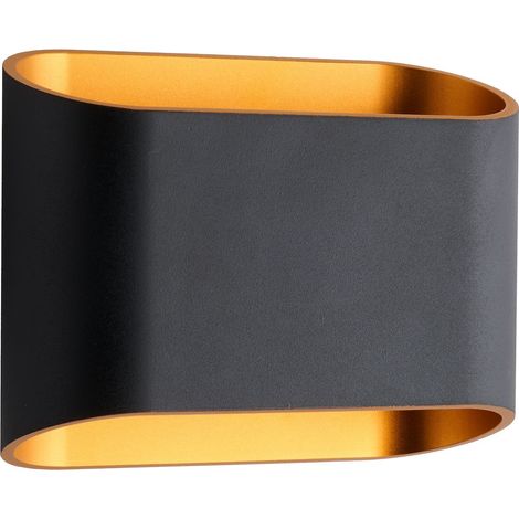 Applique ELYA noir/ambre 3000K 394lm 8W IP65 - EUROPOLE - 37959