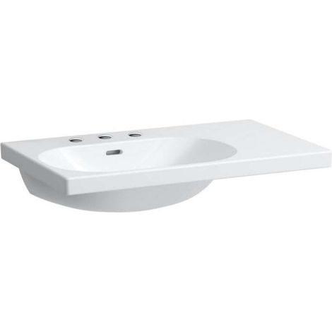 LAUFEN LUA lavabo, 3 agujeros para grifería, con rebosadero, (1/3)