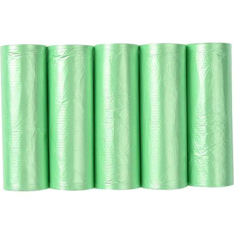 Lot De 100 Sacs Poubelle Bio Résistants Aux Déchirures Pour Cuisines Et Aliments Compostables Et S Sacs À Déchets (1/3)