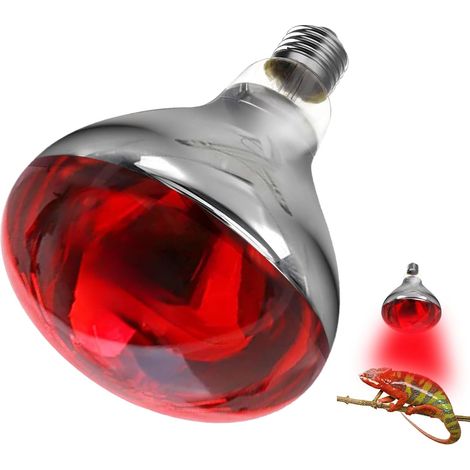 Reptile Ampoules Chauffantes, Lampe Chauffante Infrarouge Dimmable E27 250W Rouge ampoule chauffante Pour Reptiles (1/5)