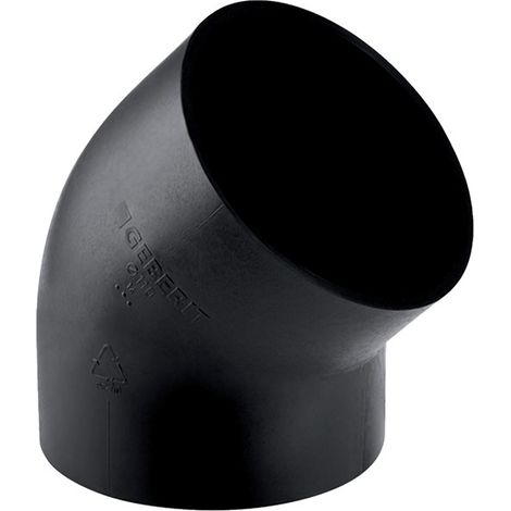 Kit codo  45° Ø40 mm negro - Geberit
