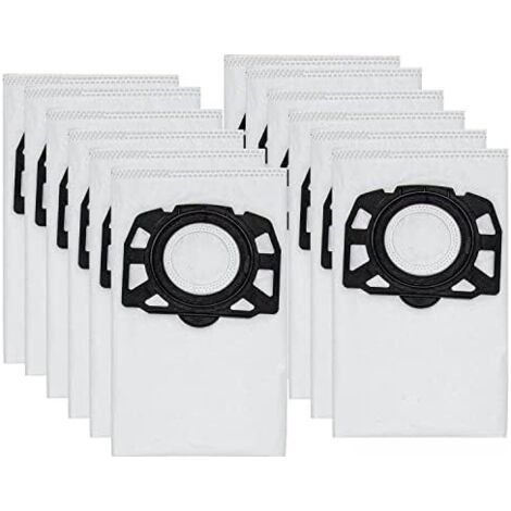 12 sacs d'aspirateur KFI 357 pour Kärcher KWD1, KWD2, KWD3,WD2 Plus, WD3,SE 4001, SE 4002, 2.863-006.0 (1/4)