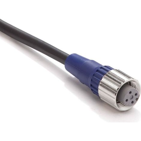 Connettore femmina M12 dritto precablato 4 fili PVC 5 metri Omron XS2FLM12PVC4S5M