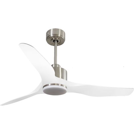 Ventilador de techo Reversible Termostato Dimable Wifi Motor DC Techos Inclinados Mando a Distancia Luz tres tonos Adaptador 2/3 Aspas Hypersilence Memoria