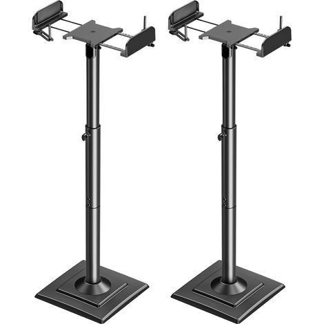 Height adjustable speaker stands, holds universal shelf speakers  Spring Floor Stand Extendable from 865mm to 1100mm, Up to 11 lbs, Cable Management, 1 Pair, with Surround Sound (1/5)