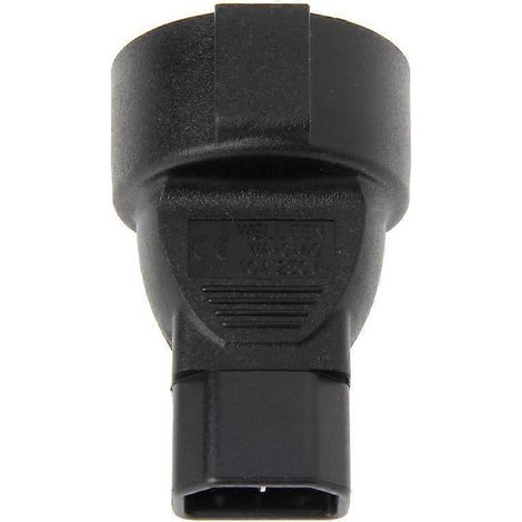Adaptateur de prise secteur IEC 320 C14 mâle vers CEE 7/7 femelle européenne à 3 broches (1/5)