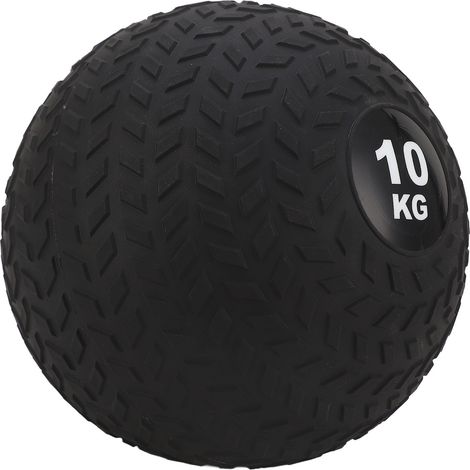 Gewichteter PVC-Ball, Sandball, Reifenball, Gymnastikball zum Werfen, Prellen und Schlagen, schwarz, 10 kg, 25,5 cm (1/4)
