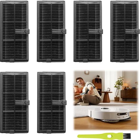 Paquete de 6 filtros HEPA para Dreame X40 Ultra L40s Ultra L40 Ultra AE4CE, piezas de filtro de repuesto para Mova E30 Ultra P50 Pro X40 Ultra Complete X40 Master X30 Ultra