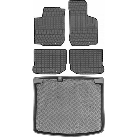 Ensemble de tapis de sol en caoutchouc pour Volkswagen Golf IV Hatchback (1997-2006) + tapis de coffre (1/5)