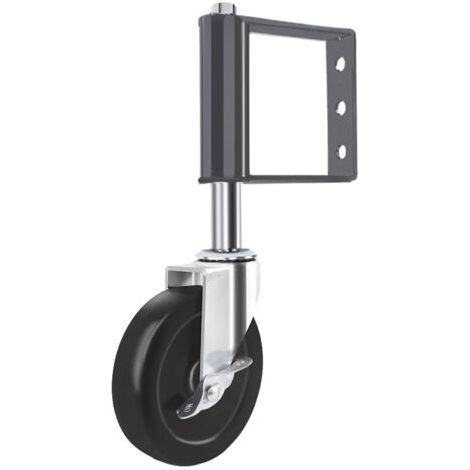 Roues pour portails en bois, Roues à ressort pour portails, Roues de support pour portails de ferme avec frein, Roues de support pour portails en bois avec pivot à 360°, capacité de 220 livres. (1/5)