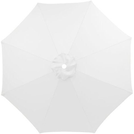 Housse de rechange pour parasol, 8 baleines, 3 m, imperméable, anti-UV, tissu de rechange, Blanc (1/5)