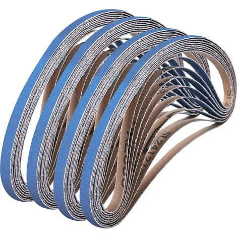 Bandes Abrasives 9 x 533 mm, 30 Pièces Bandes Abrasives Grain 400 pour Ponceuse à Bande pour Métal Bois (1/5)