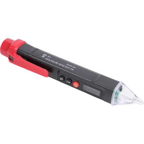 Stylo testeur de tension sans contact, multimètre NCV, détecteur de tension sans contact, double gamme, écran LCD, alarme, pour électricien et usage domestique VC1010 Noir (1/5)