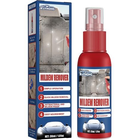 Nettoyant anti-moisissure pour intérieur auto – spray d'entretien sièges, sol, toit – élimination des taches et moisissures (1/4)