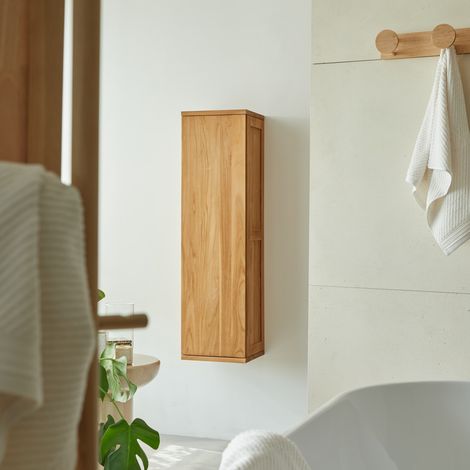Tikamoon Jacob Colonne de salle de bain en teck H 110 cm × L 30 cm × P 28 cm (1/5)