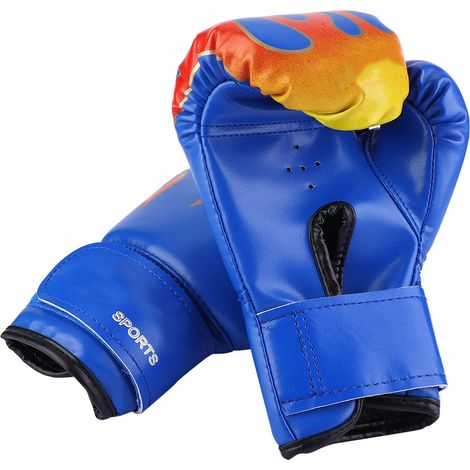 Gants de boxe enfants pour sac de frappe - Muay Thai, Kickboxing et Grappling - Bleu (1/5)
