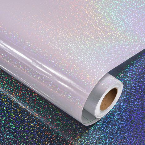 Vinyle Adhésif Holographique Transparent Paillettes 30X300cm Plastifieuse Papier Adhesif Autocollant Rouleau Pour Loisirs Créatifs Artisanat Décalcomanies Décorations (1/5)